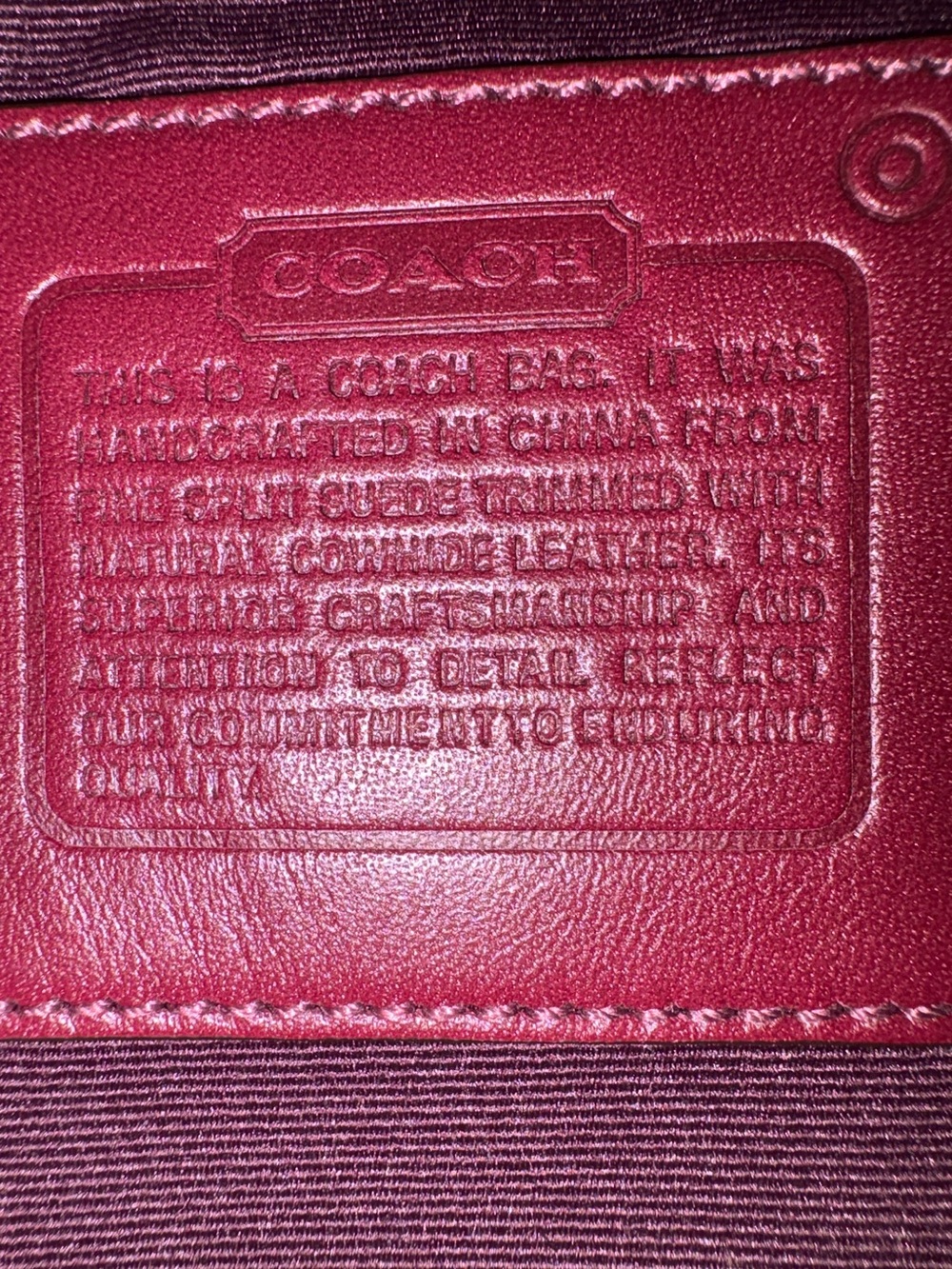 Coach Vintage 2005 Soho Suede Swing Pack in Dusty Rose with Burgundy Strap - Picture 7 of 10